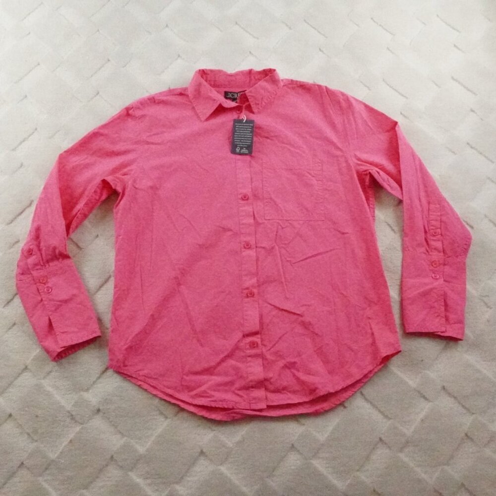 J.Crew Garçon Shirt Womens 4 in garment-dyed cotton poplin